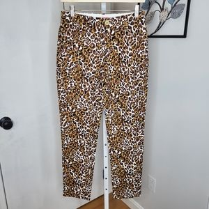 Lilly‎ Pulitzer Kelly Stretch Pant My Favorite Spot Leopard Animal Print Brown 4